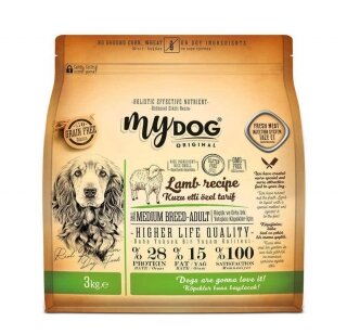 Mydog Tahılsız Orta Irk Kuzu Etli 3 kg Köpek Maması kullananlar yorumlar
